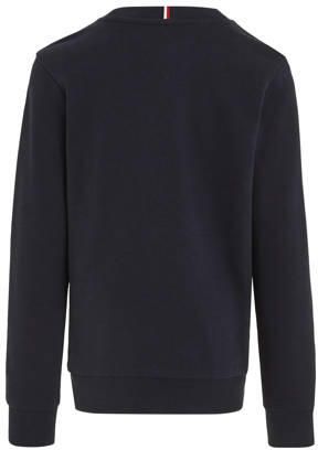 Tommy Hilfiger sweater met logo donkerblauw Logo 110 - Foto 3