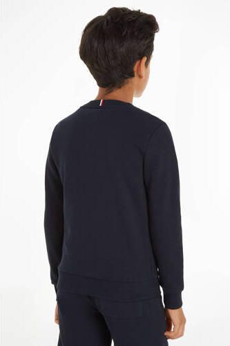 Tommy Hilfiger sweater met logo donkerblauw Logo 110 - Foto 2