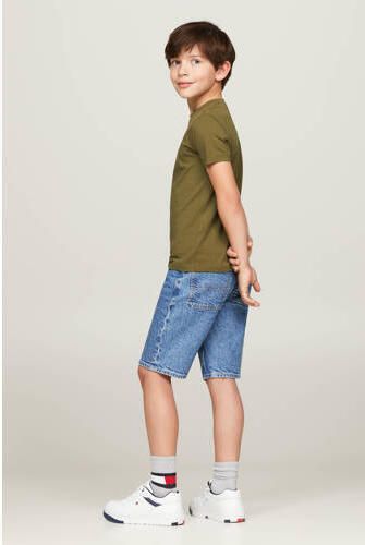 Tommy Hilfiger T-shirt ESSENTIAL Groen Jongens Katoen Ronde hals Effen 104 - Foto 3