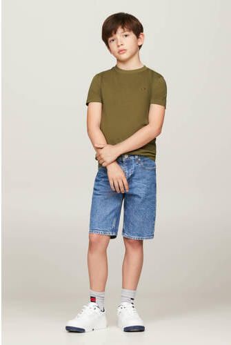 Tommy Hilfiger T-shirt ESSENTIAL Groen Jongens Katoen Ronde hals Effen 104