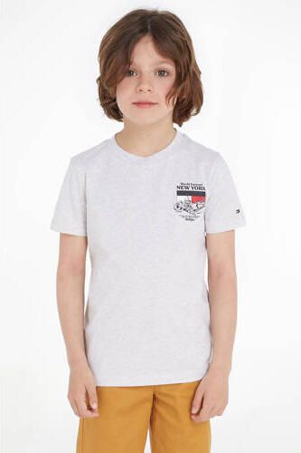 Tommy Hilfiger T-shirt FINEST met logo wit Jongens Katoen Ronde hals Logo 104 - Foto 3