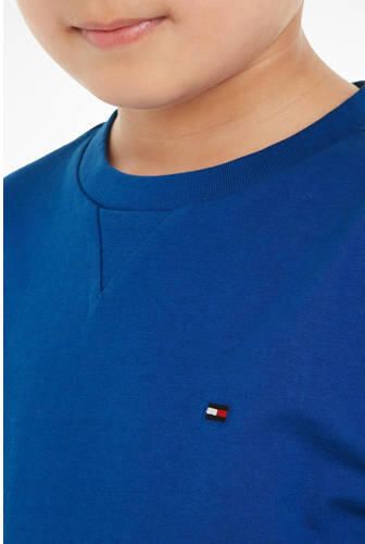 Tommy Hilfiger T-shirt helderblauw Jongens Katoen Ronde hals Effen 122