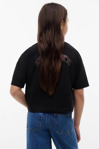 Tommy Hilfiger T-shirt met backprint zwart Meisjes Katoen Ronde hals - Foto 4