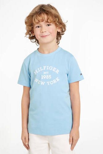 Tommy Hilfiger Shirt met korte mouwen MONOTYPE FLOCK REGULAR TEE SS Kinderen tot 16 jaar met logo-opdruk