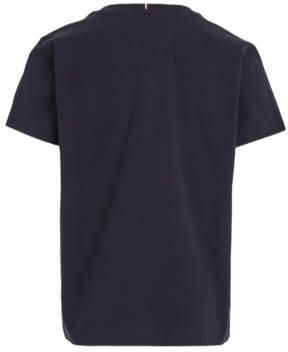 Tommy Hilfiger T-shirt MONOTYPE met tekst zwart Meisjes Katoen Ronde hals 122 - Foto 3