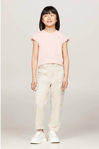 Tommy Hilfiger T-shirt Roze Meisjes Katoen Ronde hals Effen 122 - Foto 3