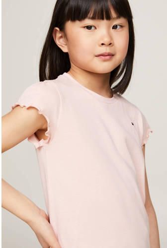 Tommy Hilfiger T-shirt Roze Meisjes Katoen Ronde hals Effen 122 - Foto 2