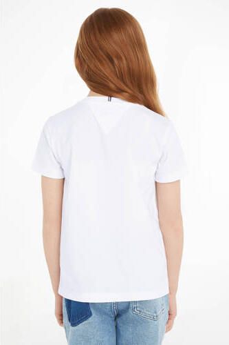 Tommy Hilfiger T-shirt TOMMY BAGELS met printopdruk wit Meisjes Katoen Ronde hals 110 - Foto 3