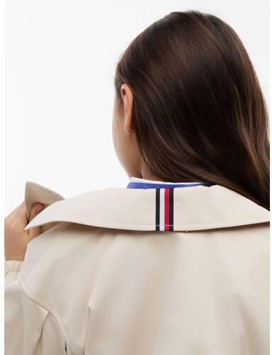 Tommy Hilfiger trenchcoat beige Jas Meisjes Katoen Reverskraag Effen - Foto 4