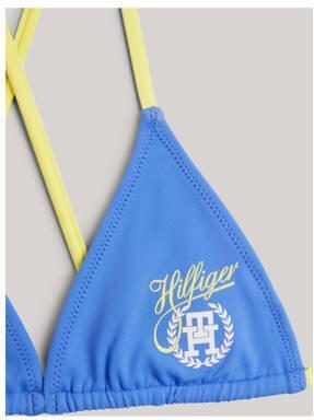 Tommy Hilfiger triangel bikini blauw Meisjes Polyamide Printopdruk 128 140 - Foto 2