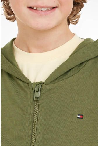 Tommy Hilfiger Sweatvest U ESSENTIAL ZIPTHROUGH HOODIE Kinderen tot 16 jaar met logo-opdruk