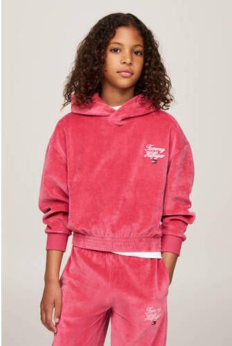 Tommy Hilfiger velours; hoodie roze Trui Logo 104 - Foto 3