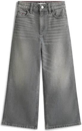 Tommy Hilfiger wide leg jeans grey denim Grijs Effen