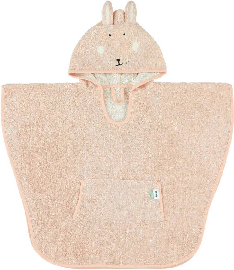 TRIXIE poncho Mrs Rabbit 47x64 cm roze Handdoek badcape Effen