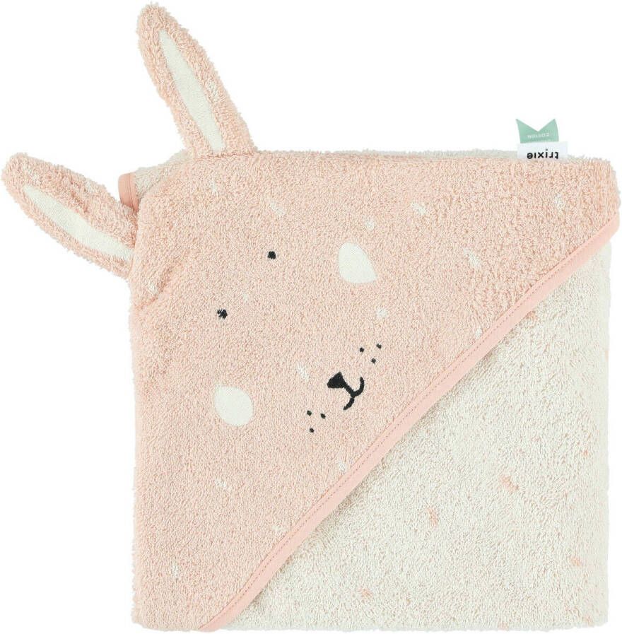 TRIXIE badcape Mrs. Rabbit 75x75cm roze Handdoek badcape Effen