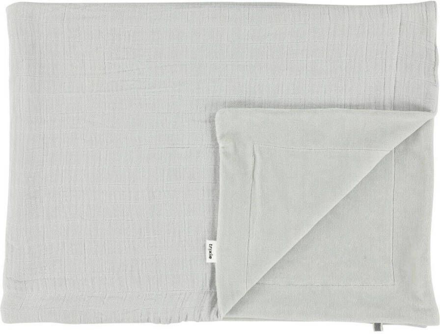 TRIXIE Bliss baby wiegdeken fleece 75x100 cm lichtgrijs Babydeken Effen