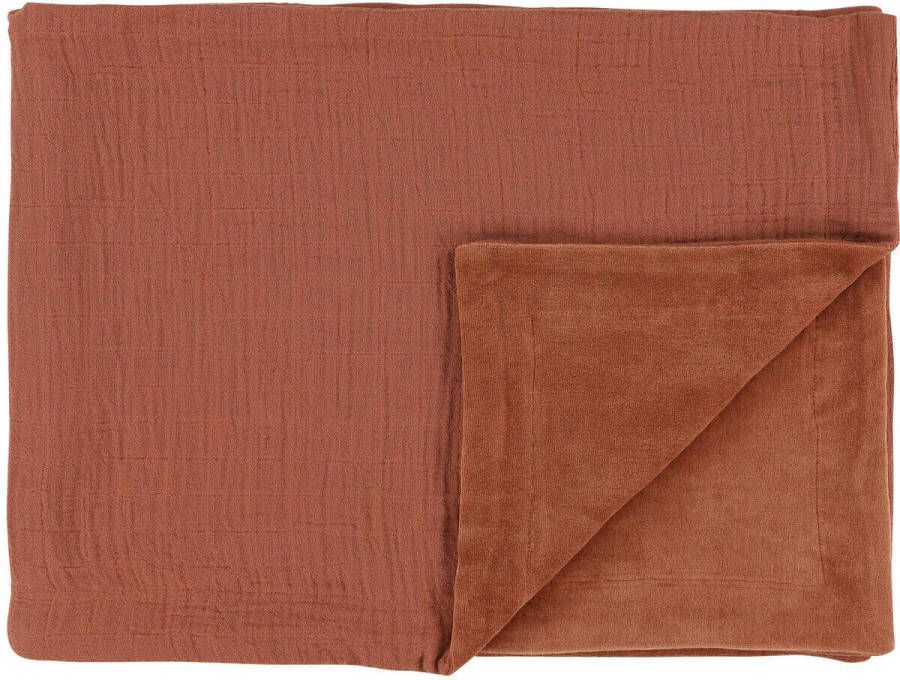 TRIXIE Bliss baby wiegdeken fleece 75x100 cm brique Babydeken Oranje Effen
