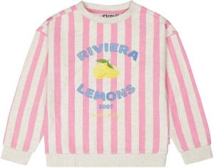 Tumble 'n Dry Mid gestreepte sweater Clementine roze offwhite