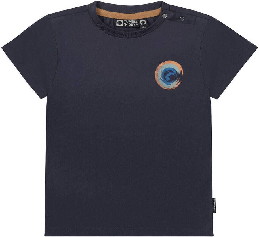 Tumble 'n Dry Lo T-shirt Surf van biologisch katoen donkerblauw Jongens Katoen (biologisch) Ronde hals 80