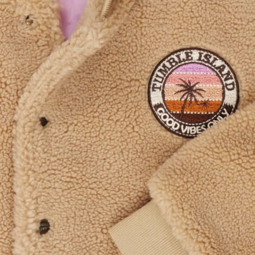 Tumble 'n Dry bomberjack zomer Fleury zand Ecru Meisjes Polyester Ronde hals 134 140