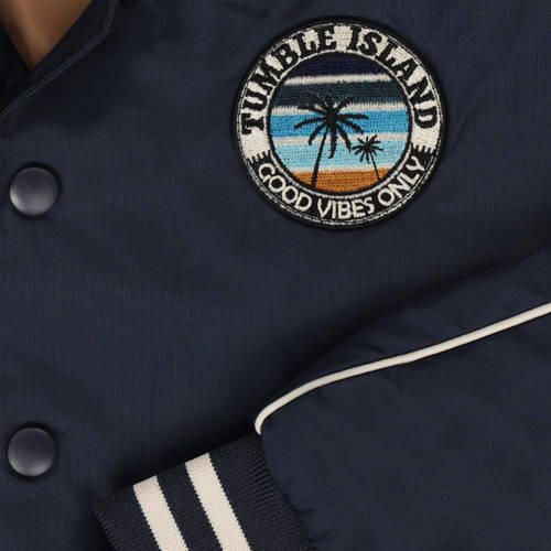 Tumble 'n Dry bomberjack zomer Sevan navy blauw Jongens Polyester Ronde hals 134 140