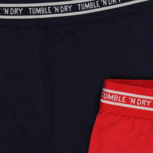 Tumble 'n Dry boxershort set van 2 rood zwart Jongens Katoen Effen 146 152 - Foto 2