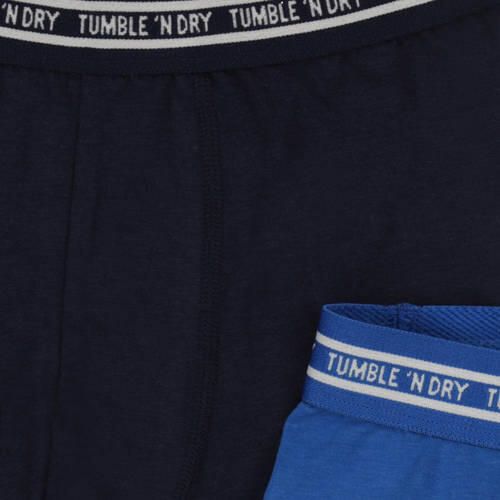 Tumble 'n Dry boxershort set van 2 zwart blauw Jongens Katoen Effen 146 152 - Foto 2