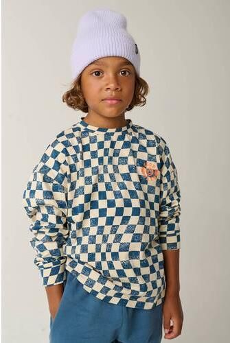 Tumble 'n Dry geruite longsleeve grijsblauw Jongens Katoen Ronde hals - Foto 3