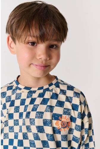 Tumble 'n Dry geruite longsleeve grijsblauw Jongens Katoen Ronde hals - Foto 4