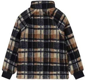 Tumble 'n Dry geruite teddy jas Stuttgart donkerblauw beige bruin Multi 134 140