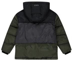 Tumble 'n Dry gewatteerde jas Bremen donkergroen donkergrijs donkerblauw Multi Jongens Polyester Capuchon 146 152 - Foto 3