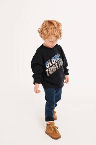 Tumble 'n Dry Lo sweater Arctic van biologisch katoen navy Blauw Effen 74 - Foto 3
