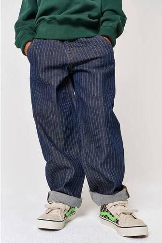 Tumble 'n Dry loose fit jeans met krijtstreep donkerblauw Jongens Denim - Foto 3