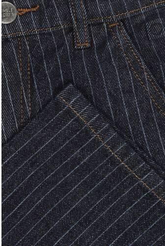 Tumble 'n Dry loose fit jeans met krijtstreep donkerblauw Jongens Denim - Foto 4