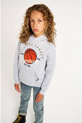 Tumble 'n Dry Mid hoodie Dunk met katoen lichtgrijs Sweater Printopdruk 134 140 - Foto 3