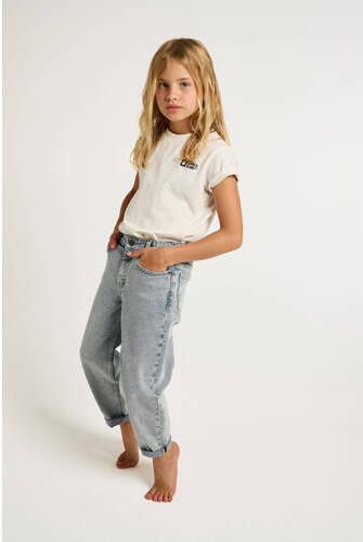 Tumble 'n Dry mom jeans Dionne denim bleach Blauw Meisjes Stretchdenim 134 - Foto 3