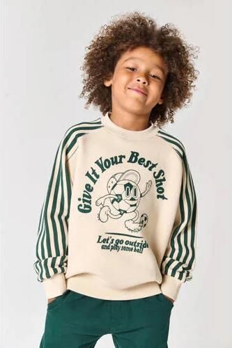 Tumble 'n Dry sweater met print crème Ecru Printopdruk - Foto 1