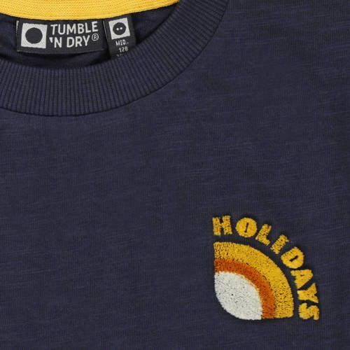 Tumble 'n Dry T-shirt Lucca navy blauw Jongens Katoen Ronde hals Effen 146 152 - Foto 2