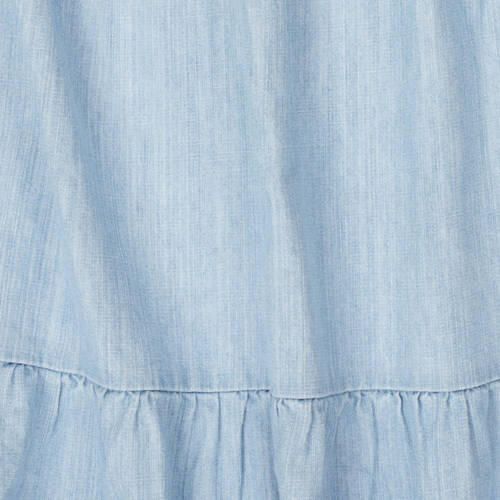 Tumble 'n Dry trapeze jurk Cape Coral denim light stonewash Blauw Meisjes Katoen Ronde hals 158 164