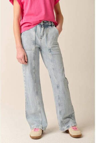Tumble 'n Dry wide leg jeans light blue denim Blauw Effen - Foto 2