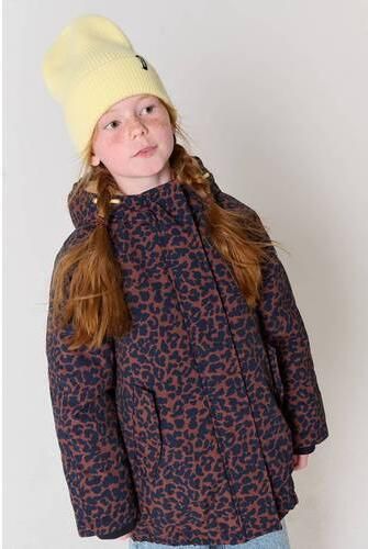 Tumble 'n Dry winterjas met panterprint donkerbruin Meisjes Polyester Capuchon - Foto 6