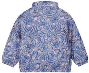 Tumble 'n Dry zomerjas Lilas met all over print blauw lichtroze Meisjes Polyester Opstaande kraag 146 152