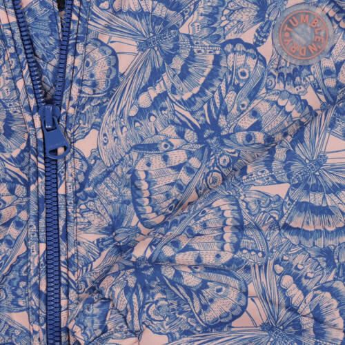 Tumble 'n Dry zomerjas Lilas met all over print blauw lichtroze Meisjes Polyester Opstaande kraag 146 152 - Foto 2