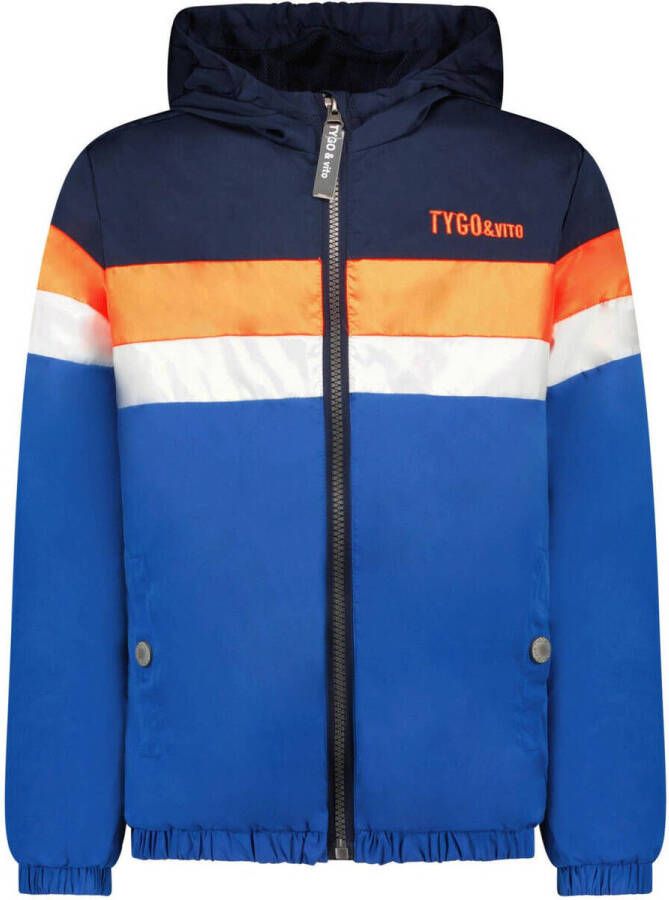 TYGO & vito zomerjas van gerecycled polyester blauw