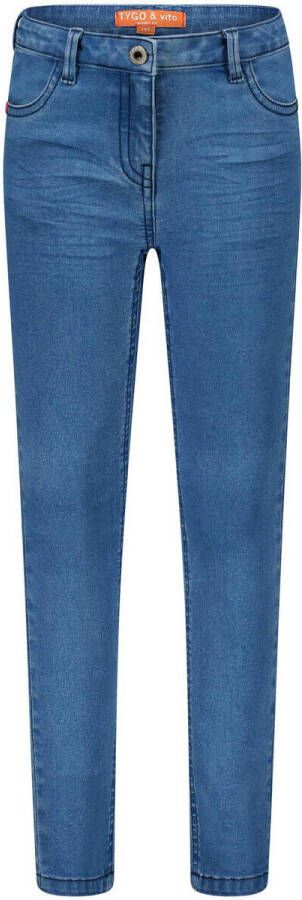 TYGO & vito skinny jeans blauw Meisjes Denim Effen 128