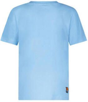 TYGO & vito gestreept T-shirt Toby lichtblauw donkerblauw Jongens Biologisch katoen Ronde hals 110 116