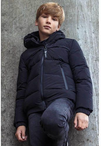 TYGO & vito gewatteerde winterjas Bart zwart Jongens Polyester Capuchon 134 140 - Foto 2
