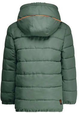 TYGO & vito gewatteerde winterjas Jix groen oranje Jongens Polyester Capuchon 134 140