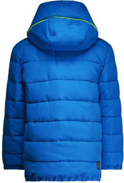 TYGO & vito gewatteerde winterjas Jix helderblauw neon geel Jongens Polyester Capuchon 146 152