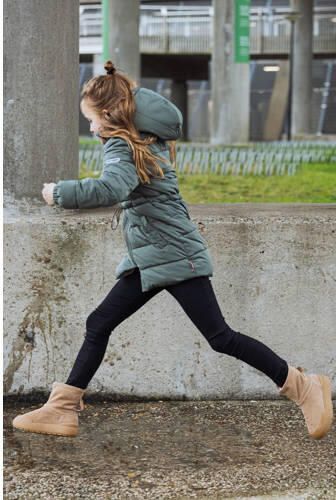 TYGO & vito gewatteerde winterjas Josie groen Meisjes Polyester Capuchon 134 140